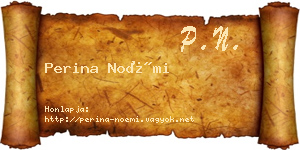 Perina Noémi névjegykártya